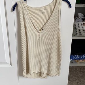 soft ribbed AE tan tank